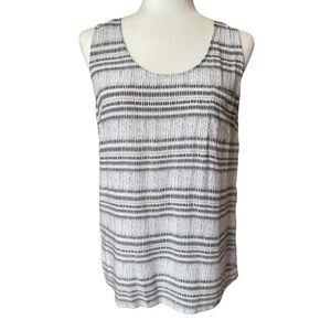 Cynthia rowley racerback tank top blue white L